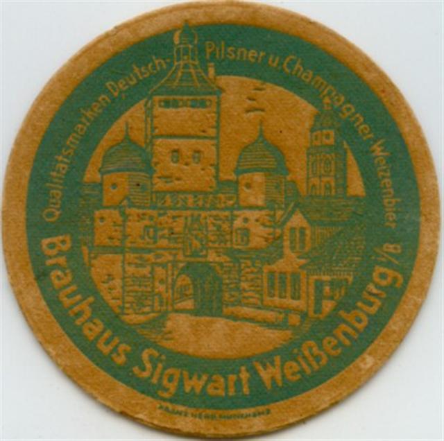 weienburg (wug-bay) sigwart rund 1a (215-brauhaus sigwart-grngelb) 